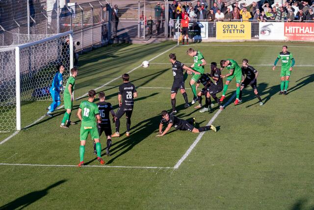 Thomas Hirschhofer erzielte im Spiel gegen Voitsberg per Kopf das Führungstor für den DSV Leoben. | Foto: Klaus Pressberger