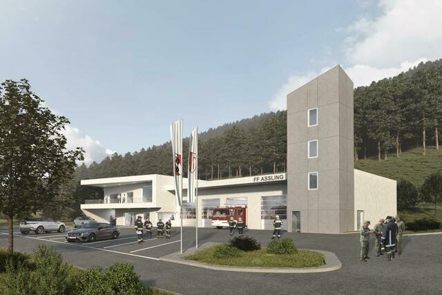 Rund 3,4 Millionen Euro soll die neue Einsatzzentrale kosten.  | Foto: Visualisierung: Gemeinde Assling