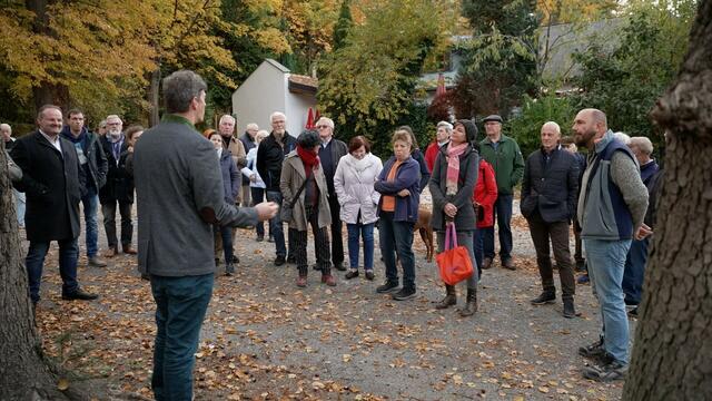 Gemeinsam mit den Bürgern wurde über die Zukunft des Rintparks gesprochen. | Foto: Stadtgemeinde