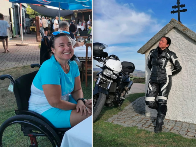 Dagmar Feichtmair war leidenschaftliche Motorradfahrerin. Mittlerweile braucht die 47-Jährige einen Rollator oder Rollstuhl. | Foto: Feichtmair