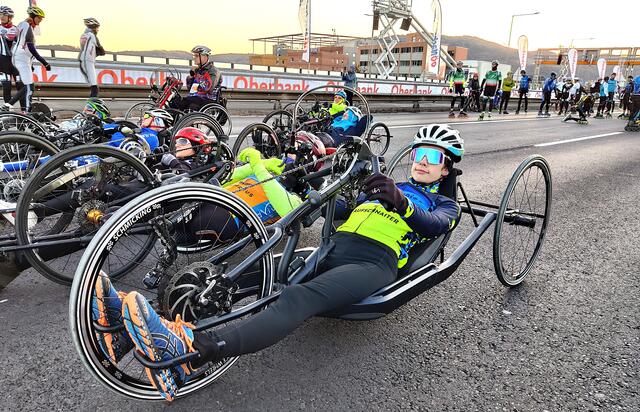 Benjamin Hundsbichler mit seiner "Rennmaschine". | Foto: privat