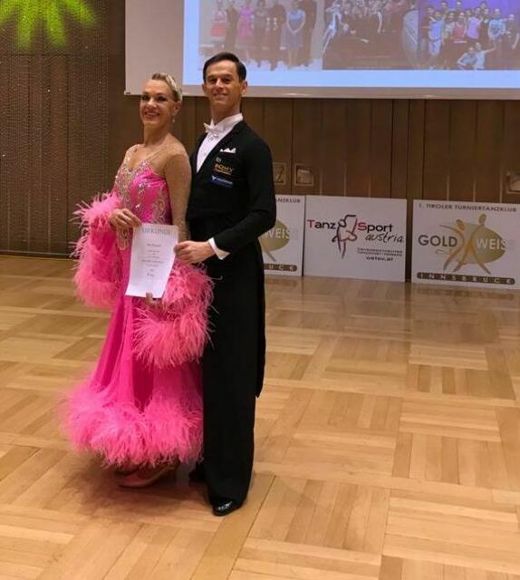 Martina Gansterer und Anton Haselberger bei der Staatsmeisterschaft Standard 2021 in Wattens  | Foto: TSK Juventus Stockerau 