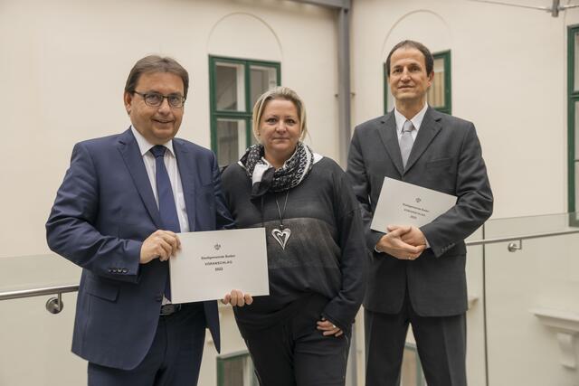 Stadtrat Herbert Dopplinger, Stadträtin Martina Weißenböck und Kammeramtsdirektor Ferdinand Schütz 