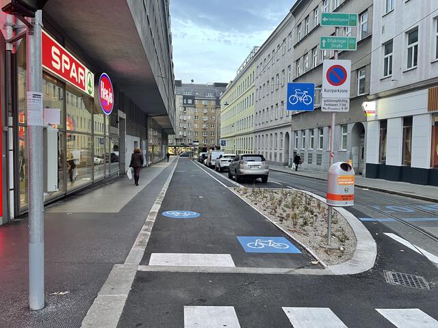 Der neue Radweg in der Paltaufgasse Richtung Ottakringer Straße | Foto: mjp