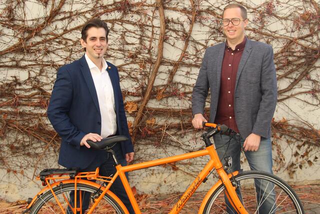 Dominik Hiller (Projektleitung Weinerlebnis Weinviertel, Weinviertel Tourismus GmbH) und Michael Hainitz (Projektleitung Radfahren im Weinviertel, Weinviertel Tourismus GmbH) | Foto: Weinviertel Tourismus