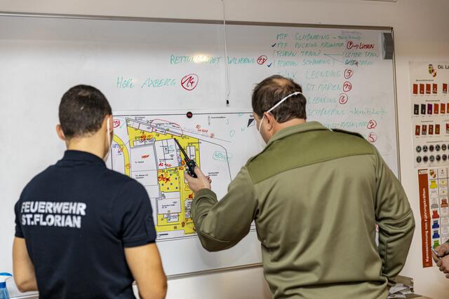 Funken in der "Einsatzzentrale" mit Übersichten und Details der jeweiligen Lage | Foto: Erwin Leimlehner