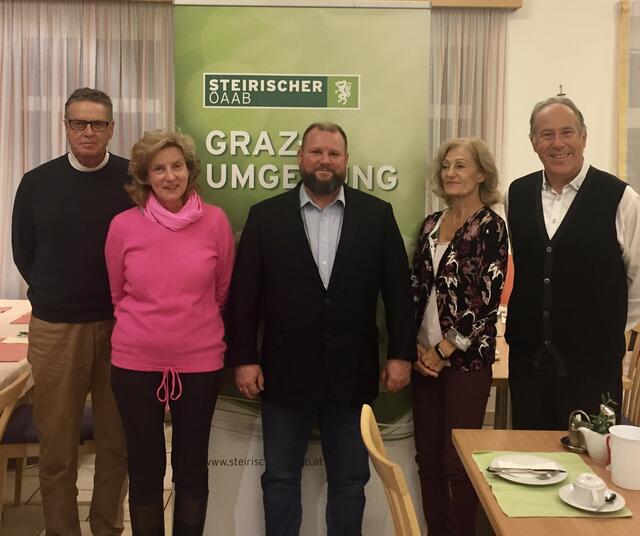 Die neuen Gössendorfer ÖAAB Funktionäre mit Graz-Umgebungs Bezirksobmann Peter Kirchengast (r.) | Foto: ÖAAB Gössendorf