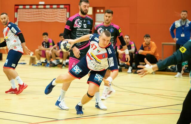David Petrisic war mit elf Treffer bester Welser Werfer. | Foto: Sebastian Bonelli