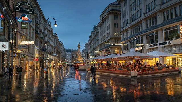 Das Wetter in Wien ist herbstlich.