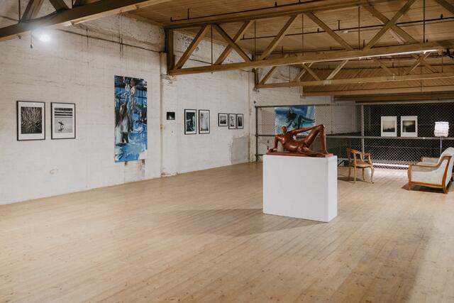 Die Skulpturen harmonierten mit den Fotografien von Miess. | Foto: Christine Miess