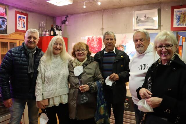 Manfred Folie, Isabella Christo, Melinda Barwanietz, Besucher der Galerie, Pablo Sascha und Ingrid Stengg | Foto: Ricarda Stengg