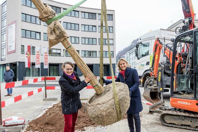 "Wir möchten uns bei allen Mitarbeiter und Mitarbeiterinnen für die gute und reibungslose Zusammenarbeit bedanken", freuen sich die ressortzuständigen Vizebürgermeisterin Barbara Unterkofler (rechts) und Baustadträtin Martina Berthold unisono (links) über das gelungene Projekt.  | Foto: wildbild 