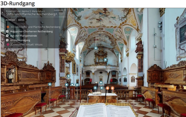 Die Augustiner Chorherren gehen mit dem 3D Rundgang neue Wege in der Kommunikation. | Foto: Marshall