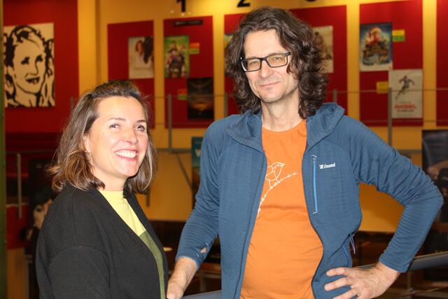 Berit Helmlinger und Rainer Fink bei einem Gespräch im Vorfeld der Präsentation  | Foto: BRS/Buch
