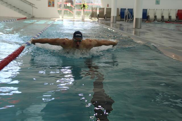 Heiko Gigler beim Lagen-Training in der drautal perle in Spittal.
