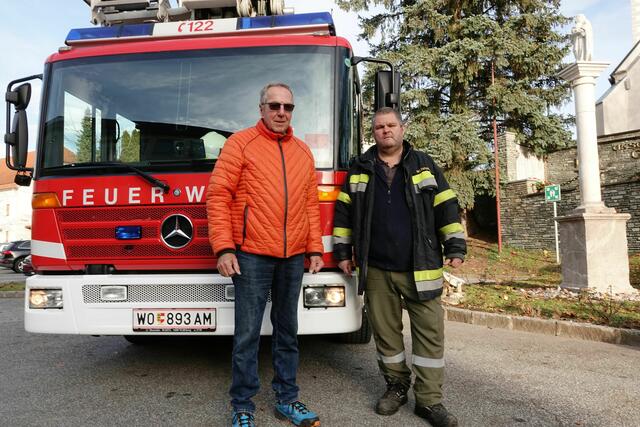 Sigi Knauder von der Privatinitiative und Stefan Wiltsche von der FF Wolfsberg