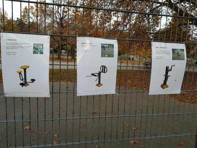Direkt in der Venediger Au konnten die Besucher alle zur Auswahl stehenden Fitness- und Motorikgeräte ansehen und sich über deren Funktionen informieren.