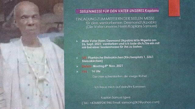 In Steinakirchen wurde Kaplan Samuels Vater gedacht. | Foto: Franz Zeitlhofer