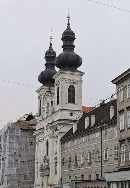 Die Zwillingstürme sind auch vom Alten AKH aus zu sehen.