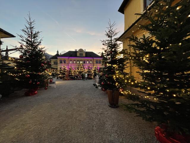 Der Hellbrunner Adventszauber gegen Abend.