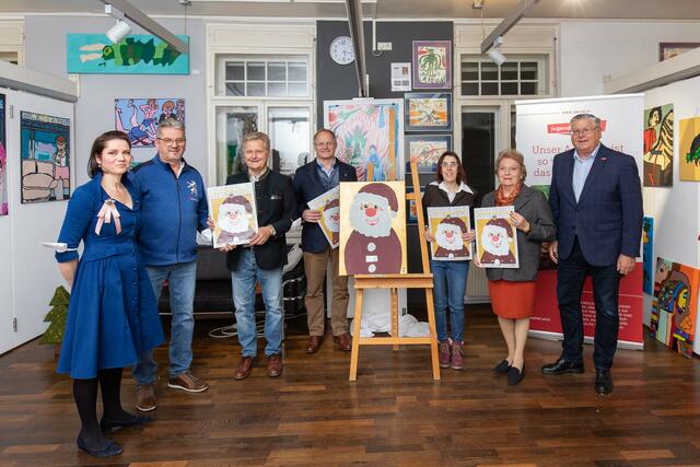 Präsentation des neunten Adventkalender des Lion Clubs Graz Styria zur Unterstützung der Malwerkstatt von Jugend am Werk.