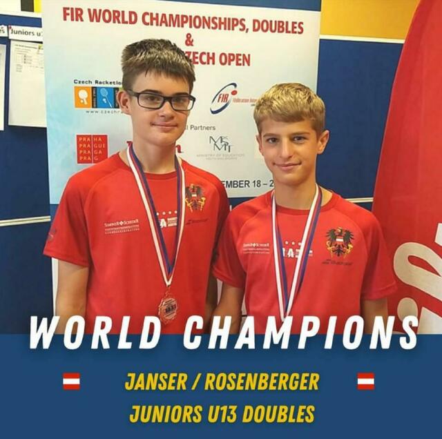 Im Doppel erfolgreich: Sebastian Janser und Jakob Rosenberger (Europajugend Gleisdorf). | Foto: KK