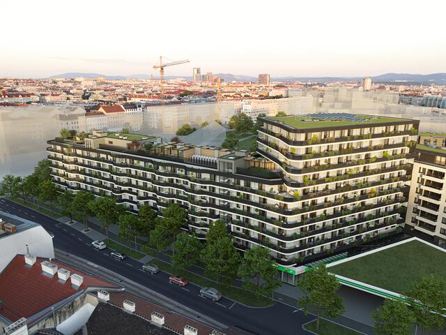 „Deck10“ bietet u.a. ein Co-Working-Space und eine Dachterrasse mit Yoga-Bereich, Fitness-Zone, Urban-Gardening-Flächen und Photovoltaikanlage.