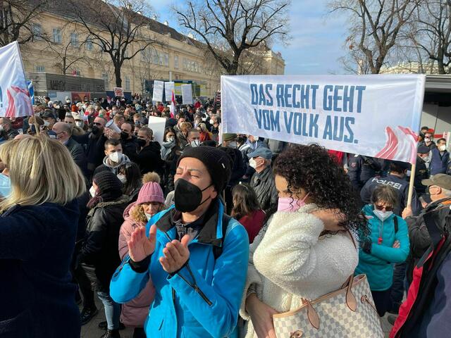 Bei der Corona-Demo in Wien waren auch viele Linzer, darunter die Pflegekräfte, dabei. | Foto: privat