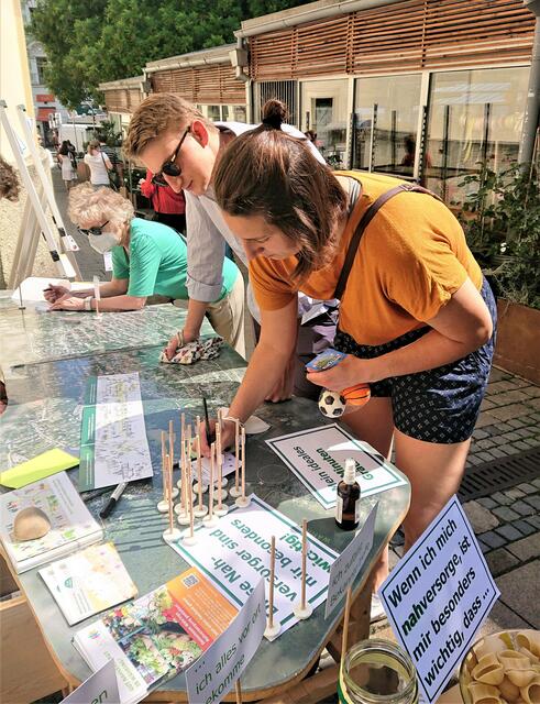 Den ganzen Sommer über wurden Ideen gesammelt, wie hier am Kutschkermarkt. Nun werden diese präsentiert.