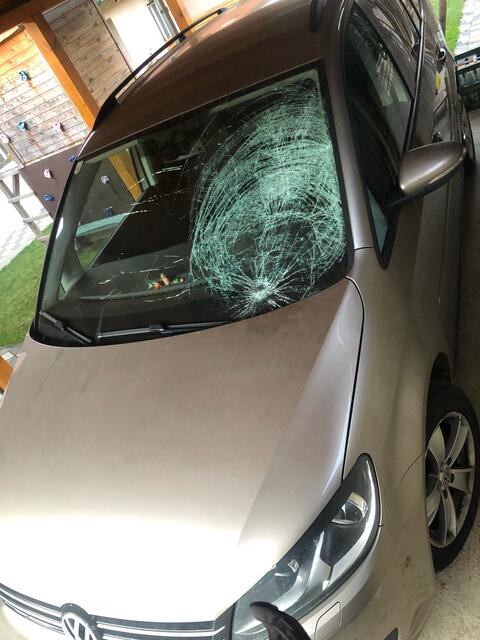 So sieht das Auto des Hollabrunners nach dem Vorfall aus.