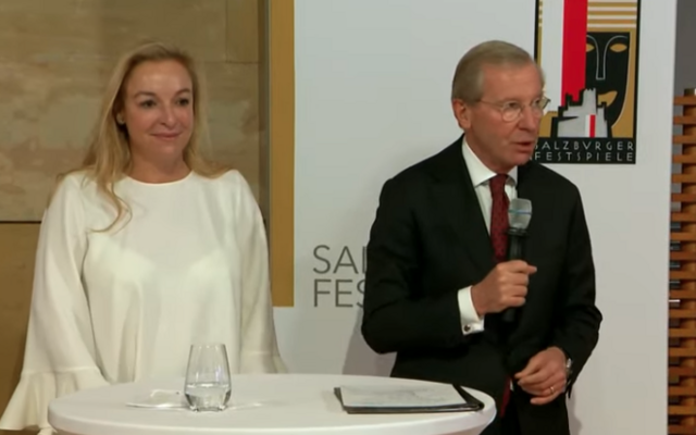 Die neue Festspielpräsidentin Kristina Hammer und Landeshauptmann Wilfried Haslauer