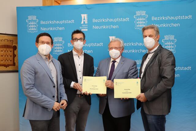 Johann Gansterer (Grüne), Peter Teix (ÖVP), Herbert Osterbauer (ÖVP), Günther Kautz (SPÖ).