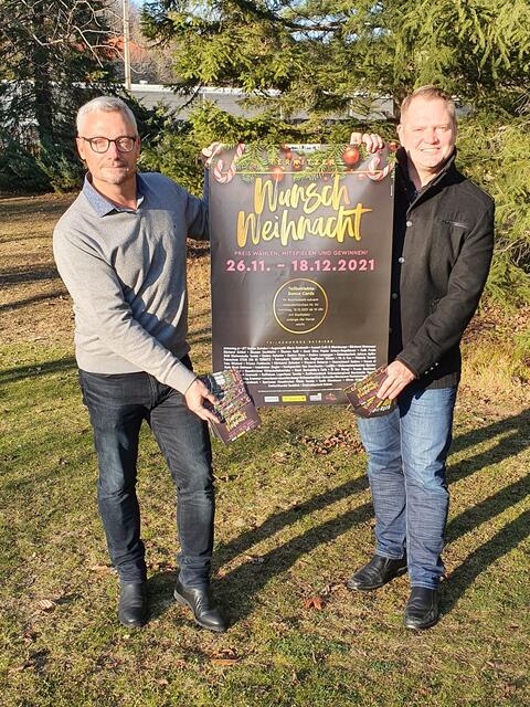 Gernot Zottl und Christian Samwald präsentieren Wunschweihnacht. | Foto: Stadtmarketing Ternitz