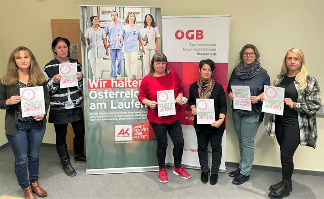 ÖGB-Regionalfrauenvorsitzende Sigrid Riegler mit Mitgliedern des ÖGB-Regionalfrauenvorstandes der Region Südweststeiermark