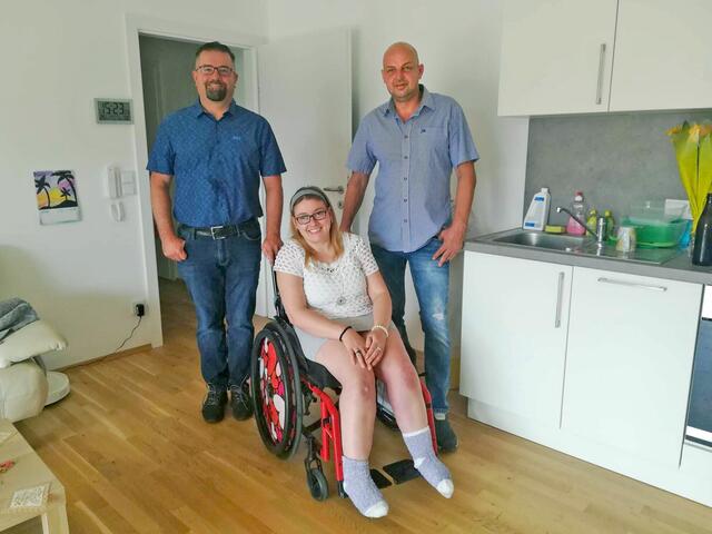 ÖKB Obmann Johannes Harrer (l.) und Günther Derler haben Stefanie Fleck ihre Unterstützung zugesagt.
