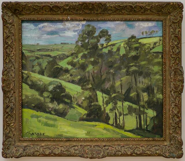 Siegfried Charoux, „Cornwall “, um 1955, Öl auf Leinwand, LANGENZERSDORF MUSEUM