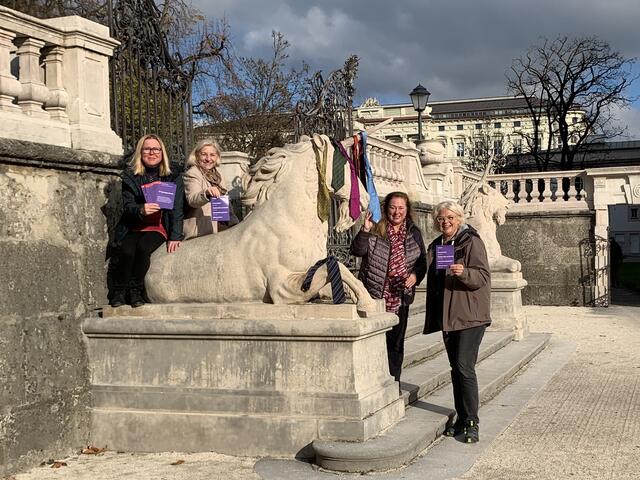 v. l. n. r.: Gemeinderätin Sabine Gabath, KV Andrea Brandner, LAbg. Karin Dollinger, Stadträtin Anja Hagenauer