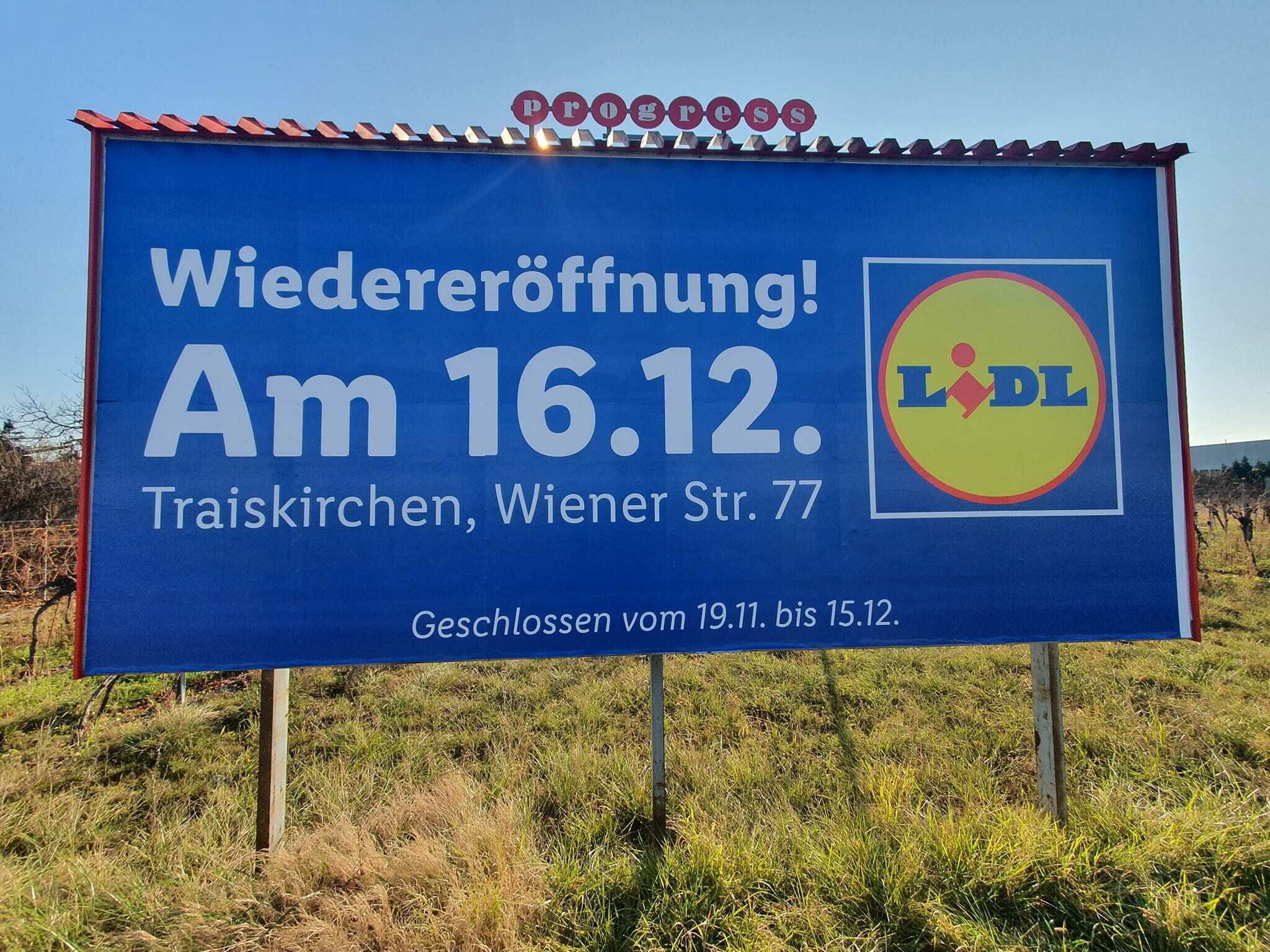 Veranstaltungs Vorschau Wiedereröffnung nach Umbau LIDL