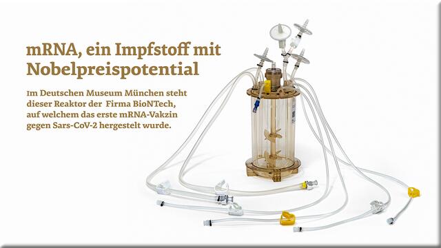 BioReaktor der Firma BioNTech im Deutschen Museum München.