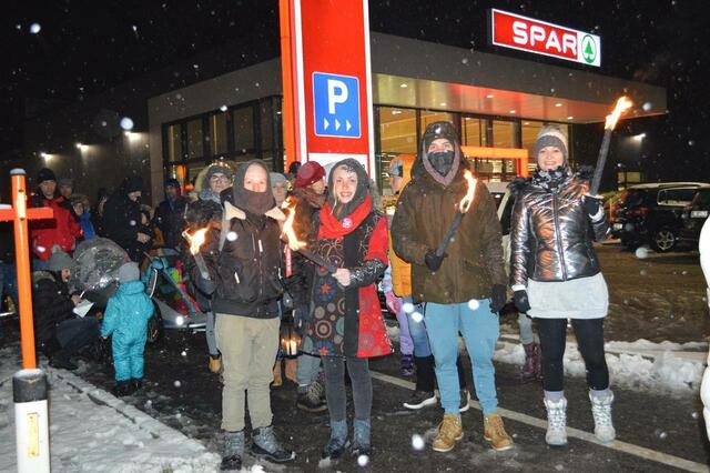 Ein Protest-Spaziergang fand in St. Marein statt.