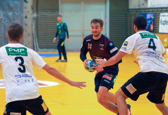 Im ersten Duell erfolgreich  - am Samstag müssen Lukas Moser &amp; Co. gegen Korneuburg erneut auf das Parkett. | Foto: Sportunion Leoben