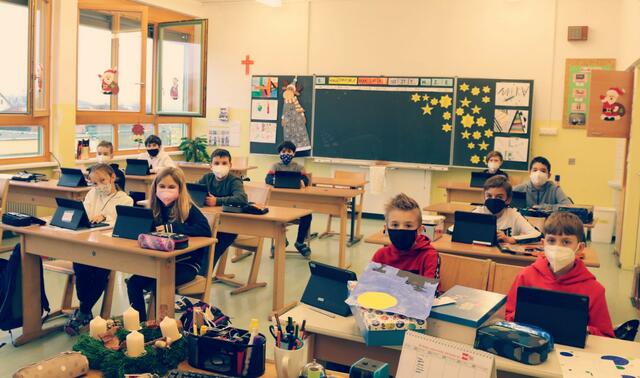Gut gefüllte Klassen in der Mittelschule St. Michael: Nur wenige Schüler blieben in der ersten Lockdown-Woche zu Hause. | Foto: MS St. Michael