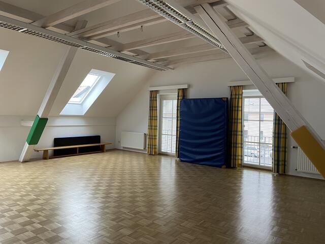 Der Turnsaal im Obergeschoß vom Kindergarten Hollenegg | Foto: Susanne Veronik