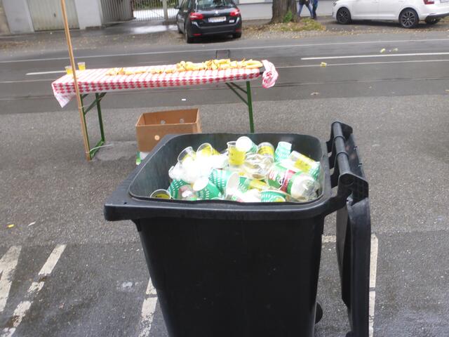 Zitat Pressekonferenz: "Zusätzlich versuchen wir den entstehend Müll so umweltfreundlich wie möglich zu halten..."

Vielleicht gibt es ja auch eine andere Mülltonne - für diesen Müll, die besser geeignet ist...?