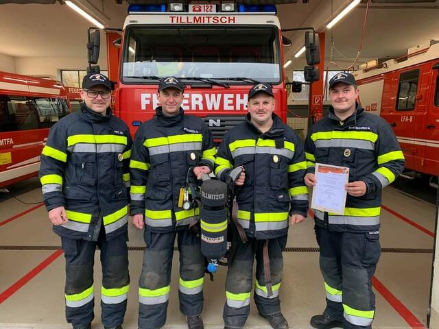 Vergoldetes Quartett: Die Florianijünger aus Tillmitsch meisterten die Aufgaben mit Bravour. | Foto: FF Tillmitsch