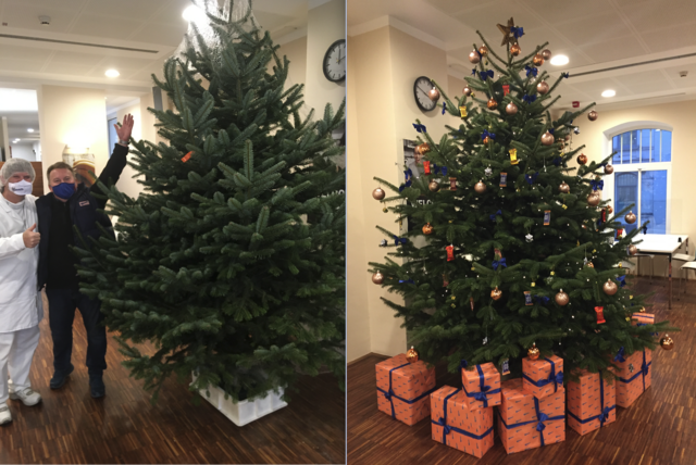 Der Christbaum wurde noch vor dem 1. Adventsonntag geschmückt.