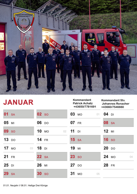 Jahresauftakt – Kalenderblatt Januar 2022