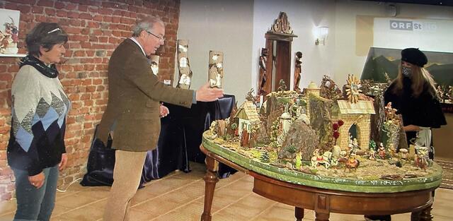 Gis Hafner vom ORF Steiermark besuchte das Krippenmuseum am Birglhof in Auen bei Passail.
