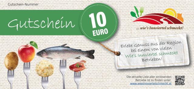 Der Gutschein kann online gekauft werden. | Foto: Wie's Innviertel schmeckt
