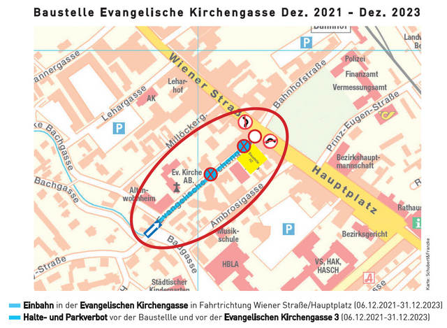So schaut die Einbahnregelung ab 6. Dezember 2021 aus.